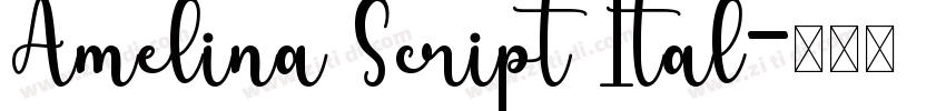 Amelina Script Ital字体转换